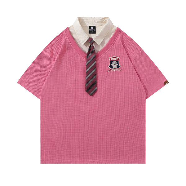 Camisa Polo College con Insignia para Hombre