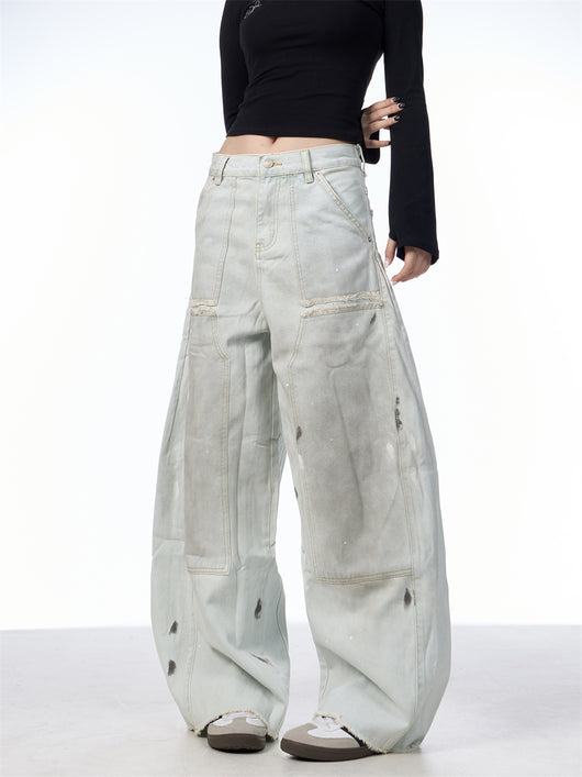 Pantalones Vaqueros Retro Sueltos Desgastados con Efecto Vintage - Image 7