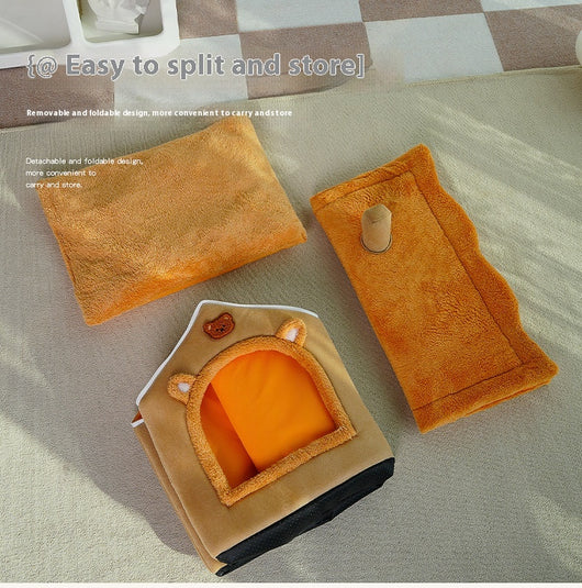 Cama Térmica para Mascotas - Casa Acogedora 4 Estaciones Desmontable y Lavable - Image 14