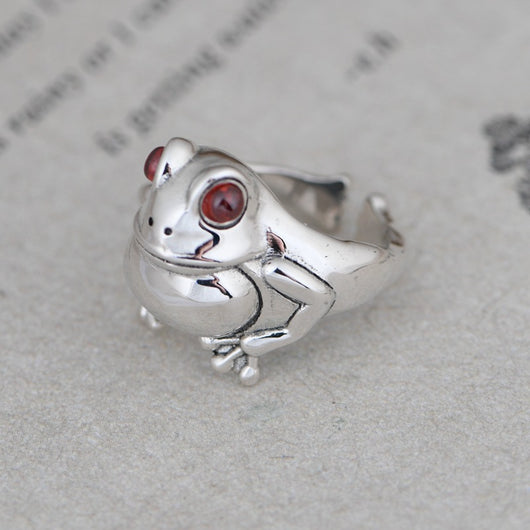 Anillo Vintage de Plata S925 con Diseño de Rana Pulida - Image 2