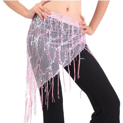 Cinturón de Cadera con Lentejuelas y Borlas para Danza - Image 14