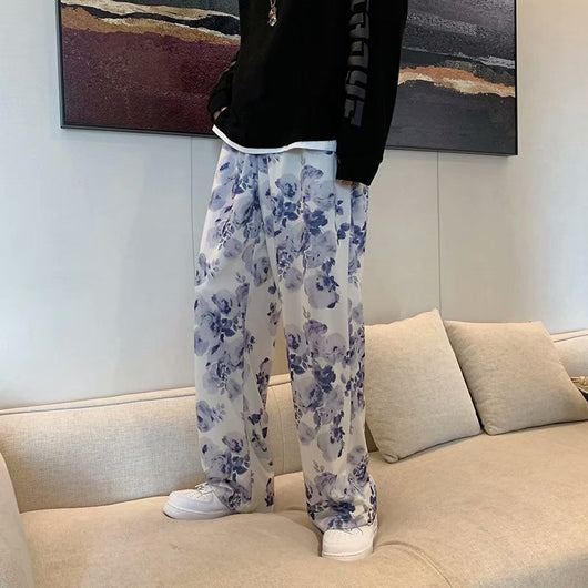 Pantalones Anchos Tie-dye Floral para Mujer - Cómodos y Desenfadados - Image 13