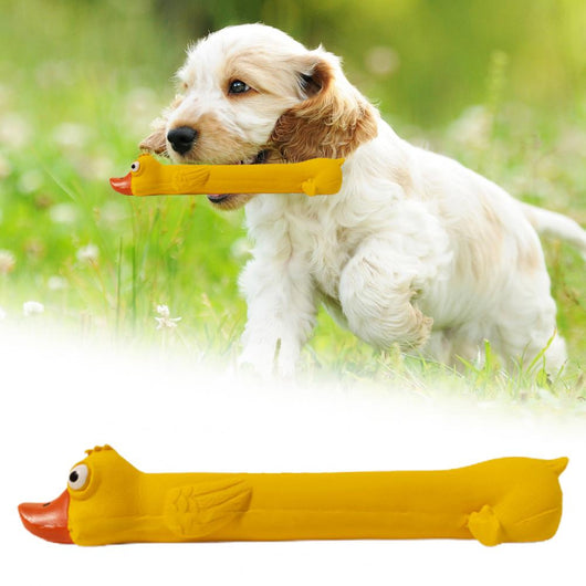 Juguete Dental de Látex para Perros con Diseño de Pato Amarillo - Alivio de Estrés y Limpieza de Dientes - Image 13
