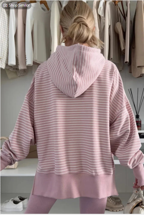 Sudadera Holgada con Agujeros para Pulgares y Hombros Descubiertos - Image 12
