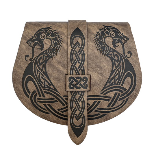 Bolsa de Bandolera Medieval con Patrón Retro Barcos