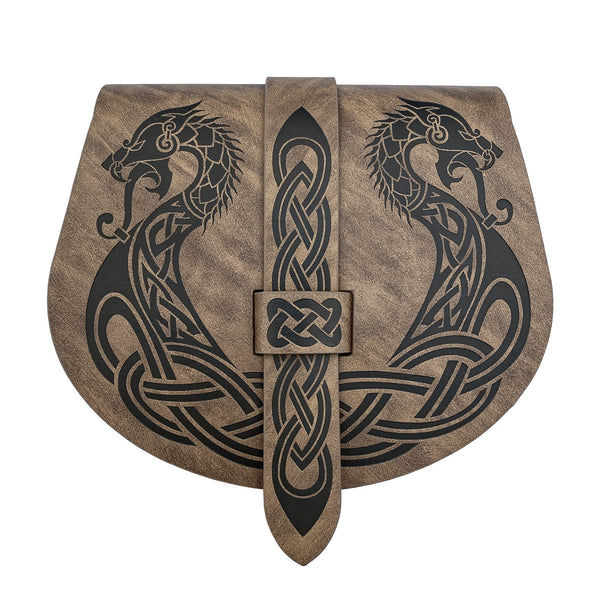 Bolsa de Bandolera Medieval con Patrón Retro Barcos