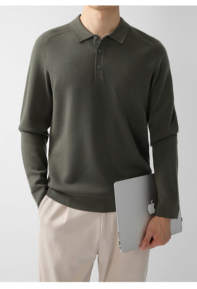 Suéter de Punto Casual en Lana de Cordero - Diseño Liso y Moderno - Image 26