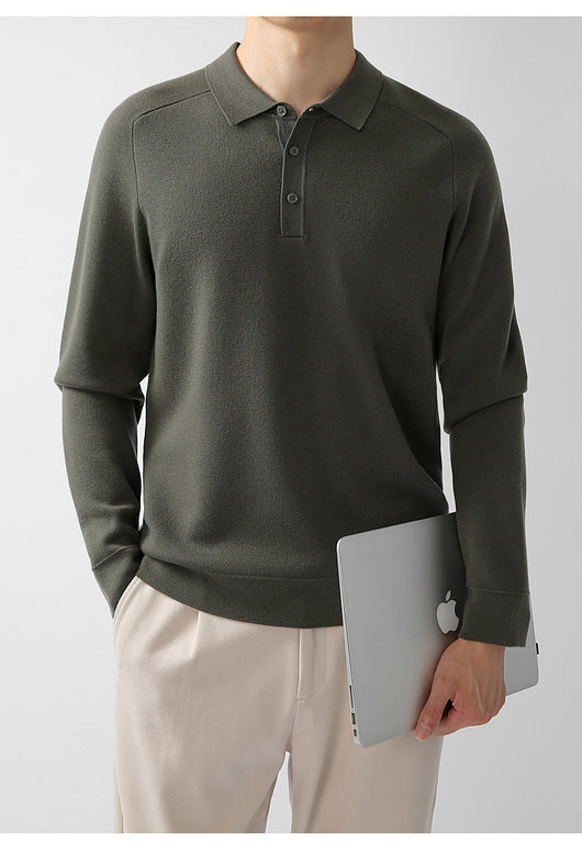Suéter de Punto Casual en Lana de Cordero - Diseño Liso y Moderno - Image 26