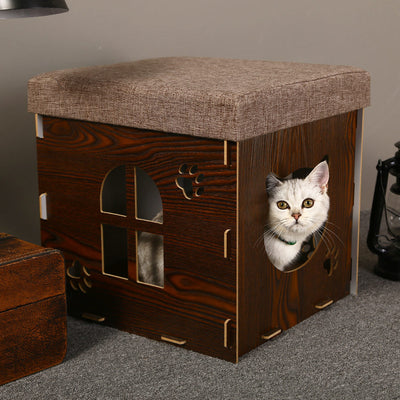 Cama Multifuncional para Gatos Adultos con Rascador Integrado y Nido Desmontable - Image 5