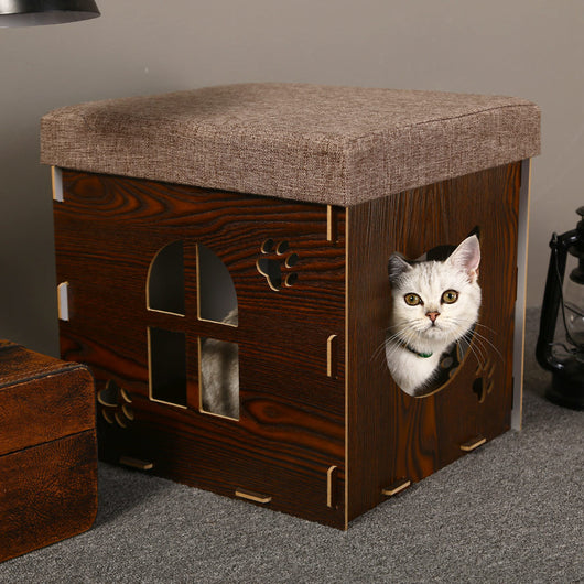 Cama Multifuncional para Gatos Adultos con Rascador Integrado y Nido Desmontable - Image 5