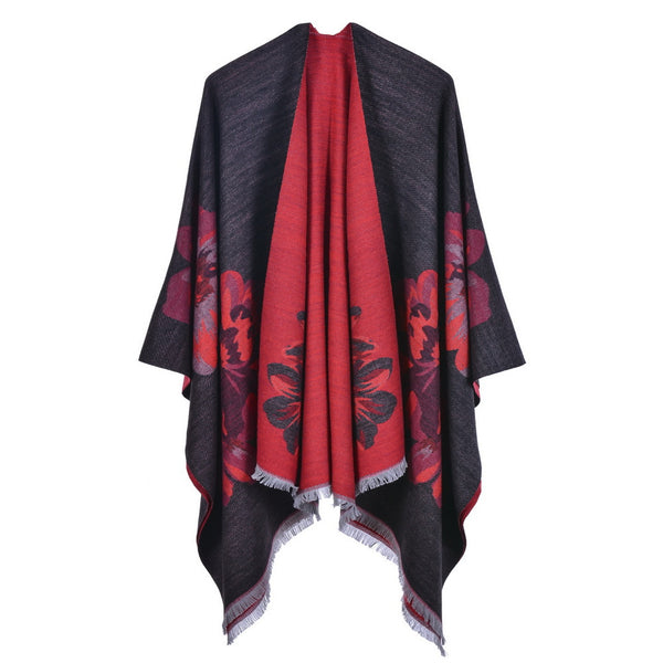 Chal Dividido Jacquard Grueso y Cálido - Estilo Europeo y Americano - Image 6