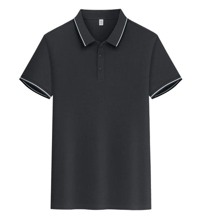 Polo de Algodón Puro Business Casual con Solapa - Manga Corta - Image 11