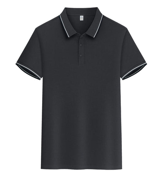 Polo de Algodón Puro Business Casual con Solapa - Manga Corta - Image 11