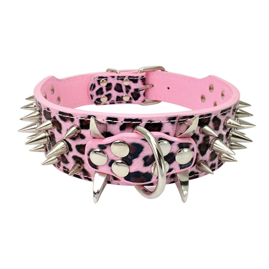 Collar de Cuero para Perro Grande con Púas Negras - Image 12