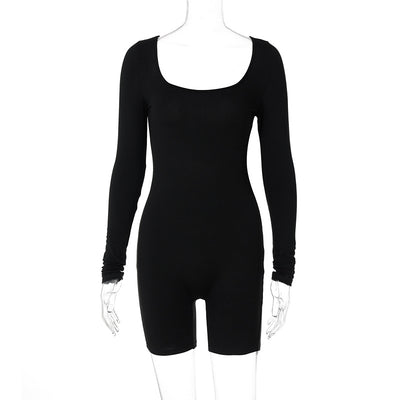 Mono Deportivo Slim Ajustado de Color Liso para Fitness - Image 12