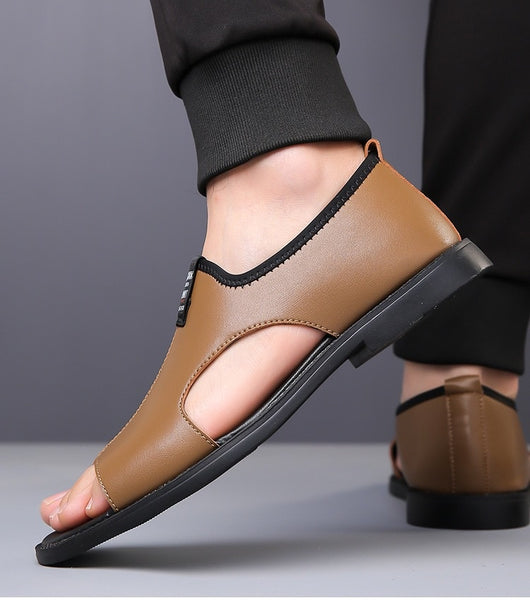 Sandalias de Cuero Roma Transpirables con Suela Suave para Hombre - Image 7