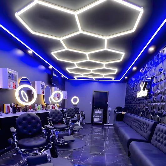 Luz LED Hexagonal para Garaje - Diseño Panal