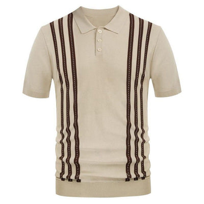 Polo Casual Manga Corta a Rayas para Hombre - Image 15