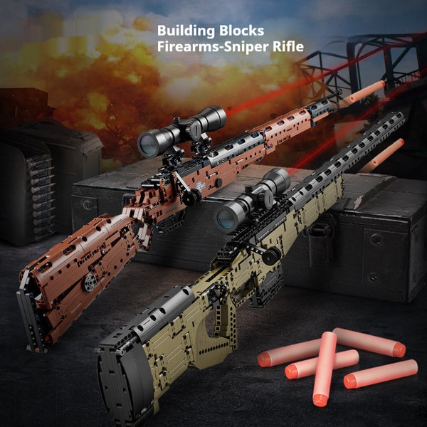 Rifle Francotirador Táctica Armado - Bloques de Construcción Educativos