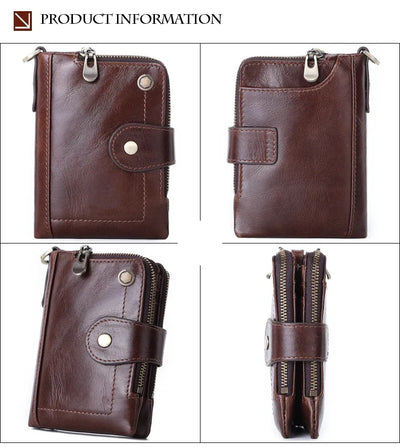 Bolsa de Cuero Genuino con Cierre de Hebilla - Estilo Casual y Versátil - Image 11