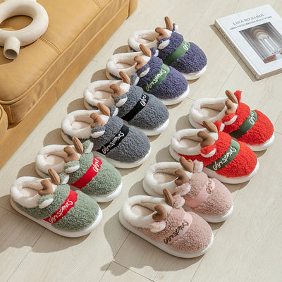 Pantuflas Navideñas de Invierno con Diseño de Alce - Cómodas y Acogedoras - Image 9
