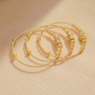Pulsera Dorada de Esferas Africanas Árabe para Mujer - Image 10