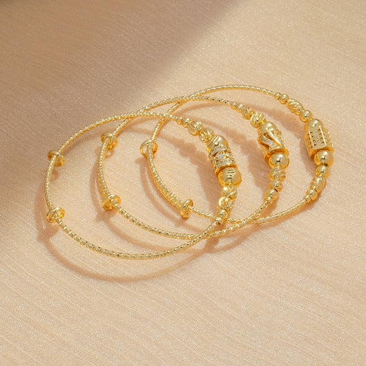 Pulsera Dorada de Esferas Africanas Árabe para Mujer - Image 10