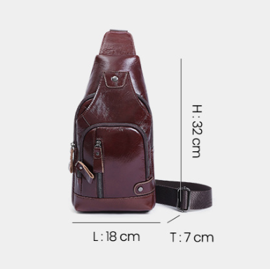 Bolsa de Pecho Vintage para Hombre - Crossbody de Cuero Estilo Retro - Image 11
