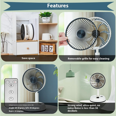 Ventilador de Escritorio Plegable y Portátil con Control Remoto - Image 3