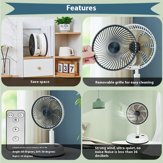Ventilador de Escritorio Plegable y Portátil con Control Remoto - Image 3