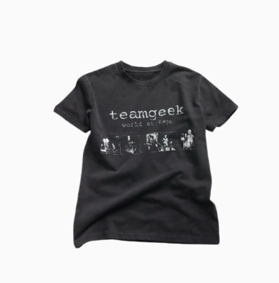 Camiseta Punk Rock Vintage Estampada de Algodón Lavado - Image 3