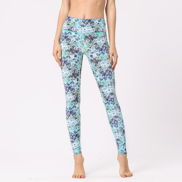 Pantalones de Yoga Cintura Alta con Estampado Digital