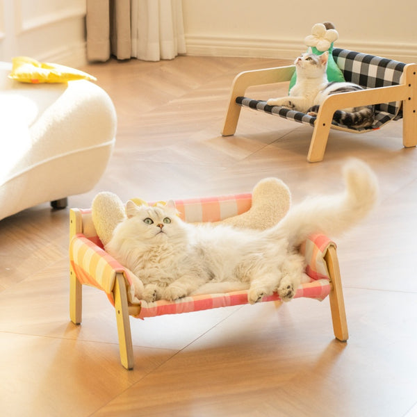 Cama de Madera Desmontable para Mascotas con Casa para Perro Lavable