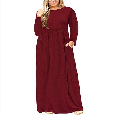 Vestido Largo Suelto Estampado Manga Corta Cuello Redondo para Mujer - Image 8