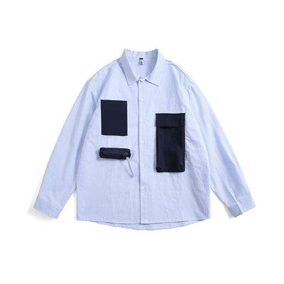 Camisa Cargo Casual con Bolsillos Estilo Japonés - Image 9