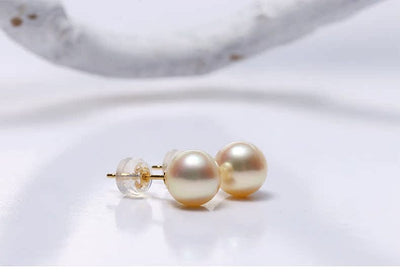 Aretes de Perla Redonda de Agua de Mar - Image 12