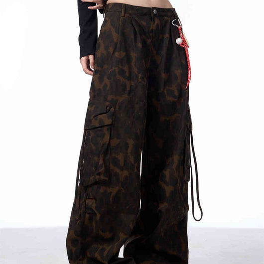 Pantalones Casuales Estampado Leopardo Multicolor para Mujer - Image 9