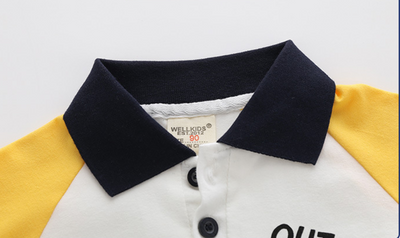 Playera Infantil Casual con Cuello Solapa y Estampado Cartoon - Image 7