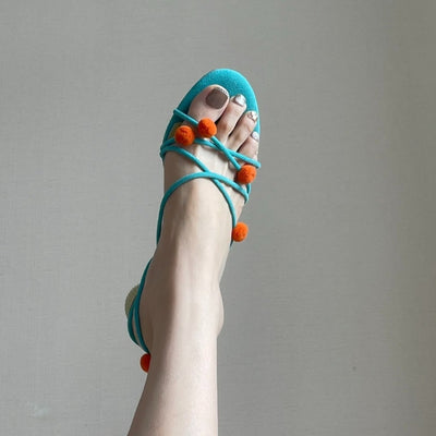 Sandalias de Tacón Alto Elegantes en Cuero Genuino Francés con Tiras Finas - Image 3