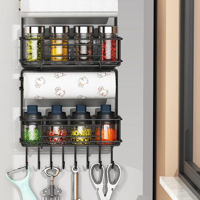 Organizador Lateral para Refrigerador - Almacenamiento Inteligente de Cocina