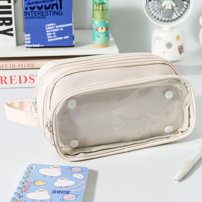 Estuche Transparente Estilo INS Serie Leche Salada - Gran Capacidad Impermeable - Image 11