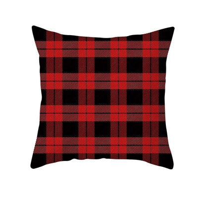 Funda de Almohada Navideña Cuadros Rojo Clásico - Image 12