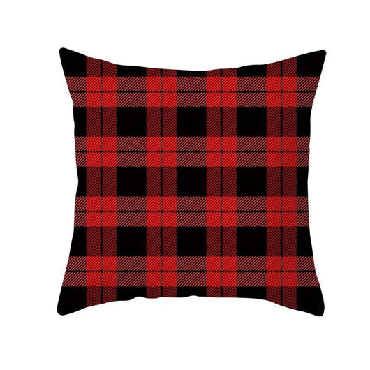 Funda de Almohada Navideña Cuadros Rojo Clásico - Image 12