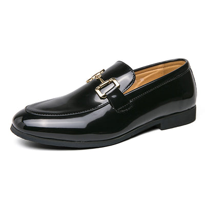 Mocasines Casuales de Cuero Brillante Talla Grande para Hombre - Image 6