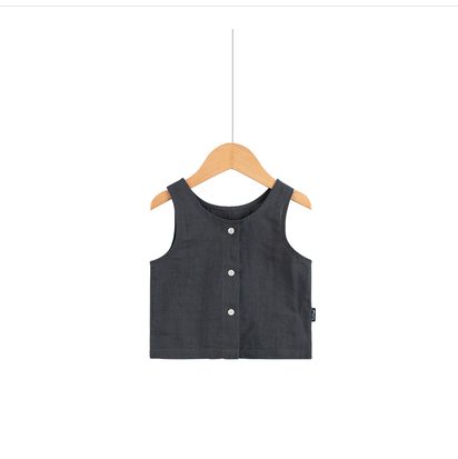 Conjunto de Cáñamo y Ramio Ligero para Bebé - Chaleco y Pantalón Dividido - Image 16