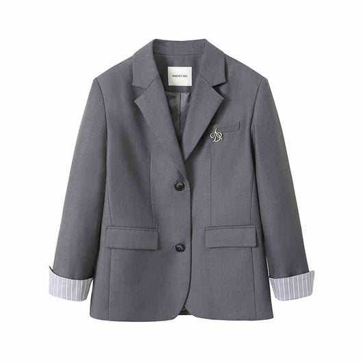 Blazer Suelto Casual para Mujer con Puños Doblados - Image 10