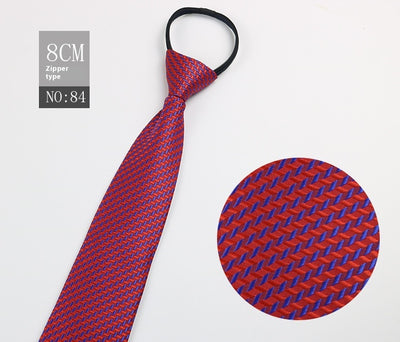 Corbata Negra Rayada Azul con Cierre Rápido - Corbata Ejecutiva Lazy Zip - Image 85