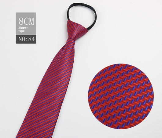Corbata Negra Rayada Azul con Cierre Rápido - Corbata Ejecutiva Lazy Zip - Image 85