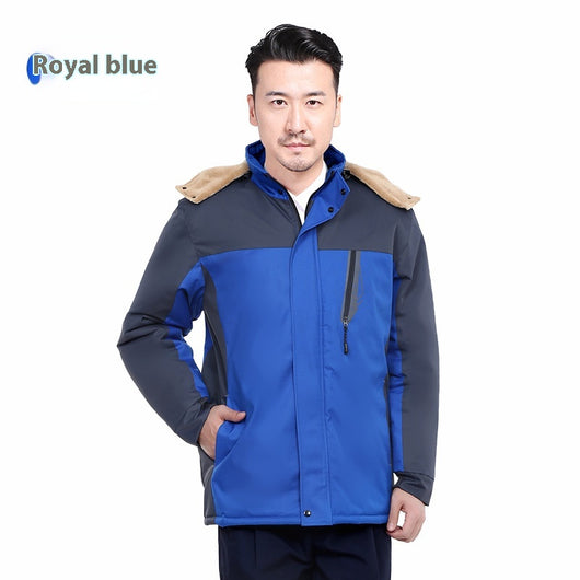 Chaqueta de Trabajo Acolchada Impermeable con Capucha para Invierno - Image 7