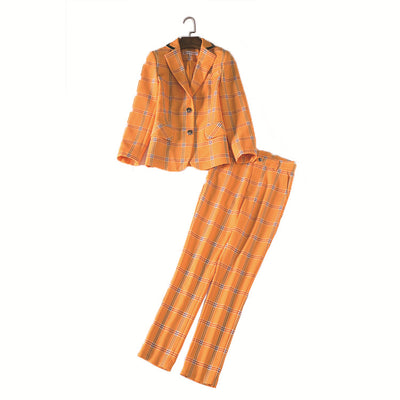 Traje Cuadros Amarillo Slim Fit - Chaqueta y Pantalón Entallado - Image 7